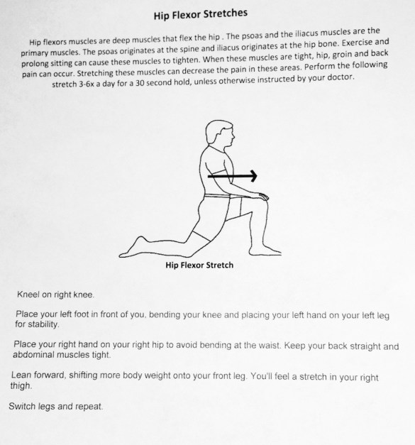 hip flexor stretch exercise