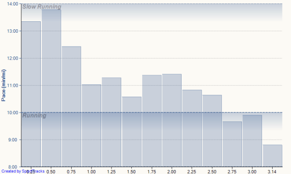 Go Commando 5k quarter mile splits