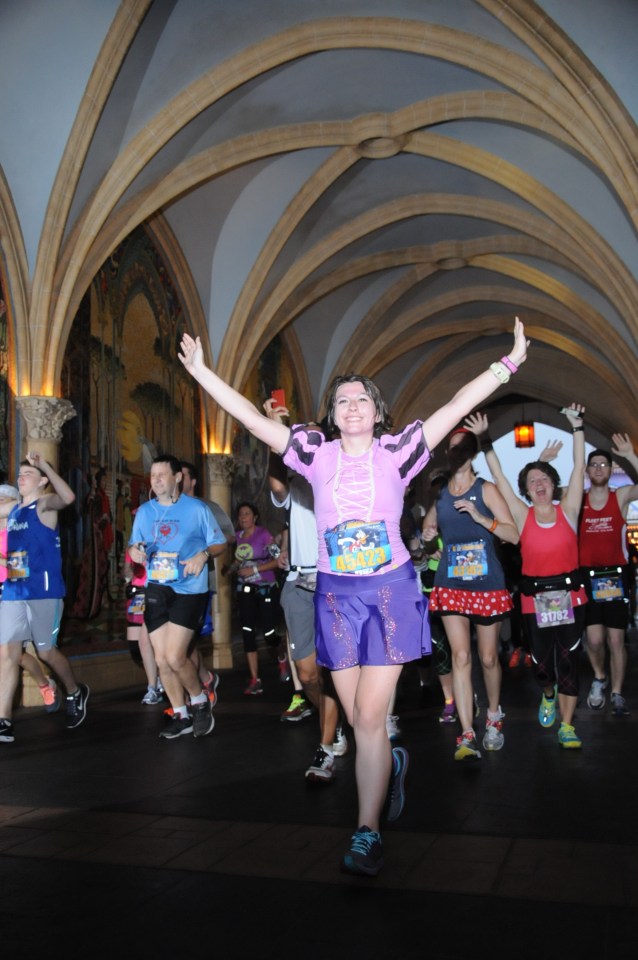 half marathon through cinderella's castle