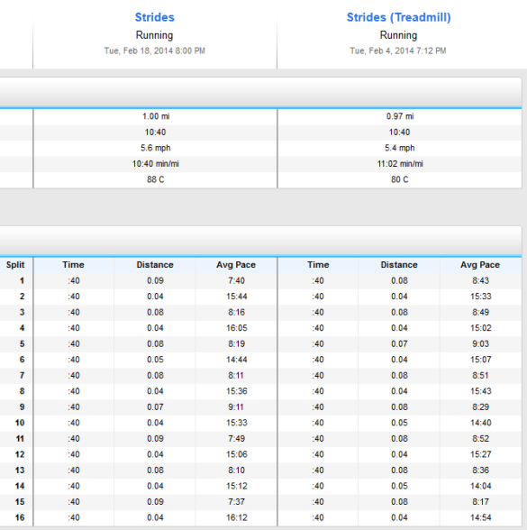 stride workout comparison