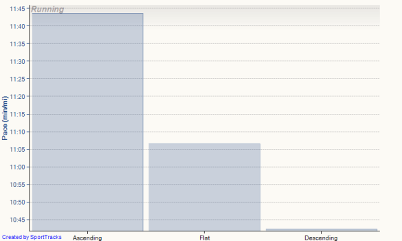 average pace by elevation