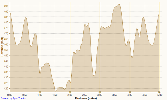Richland Creek Run elevation chart