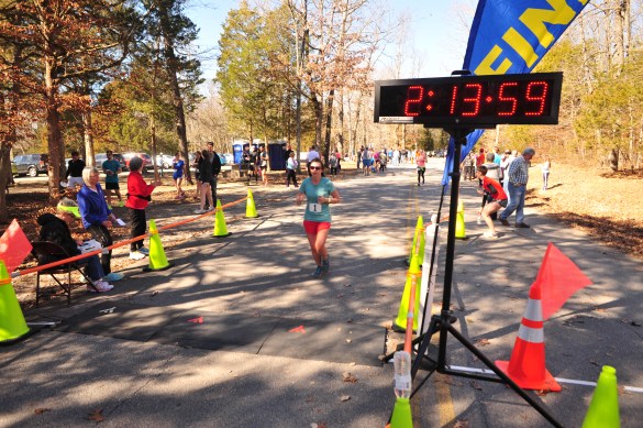 finishing cedars frostbite half marathon
