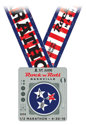 rock 'n' roll nashville half marathon medal